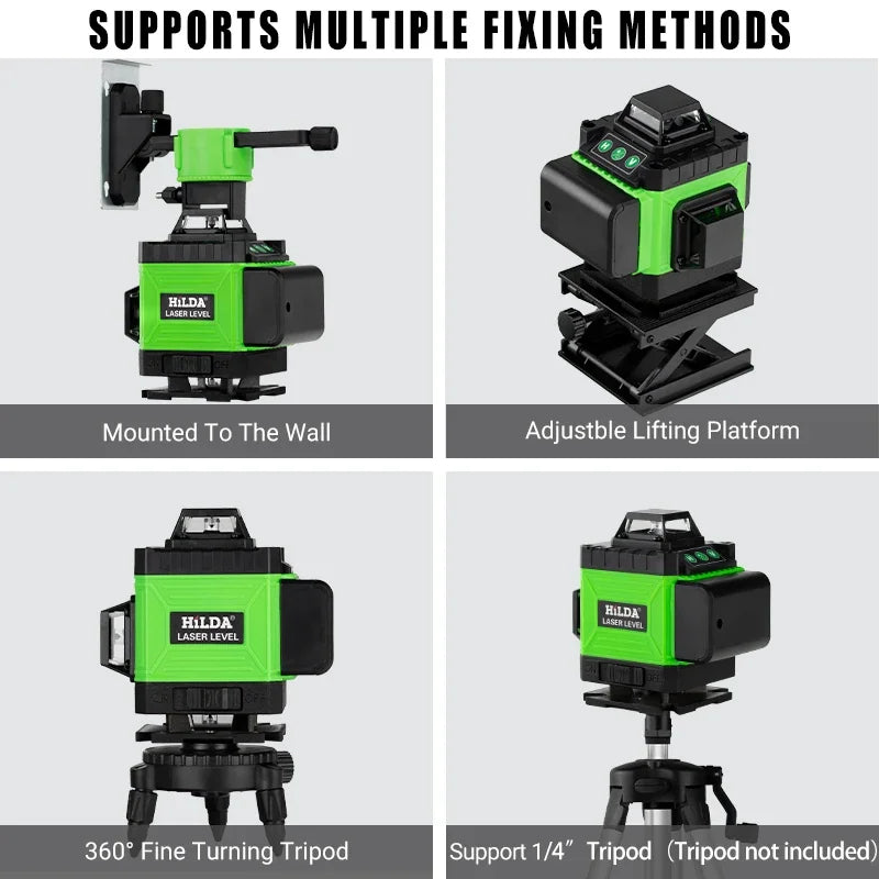 HILDA 4D 16 Lines Green Laser Level