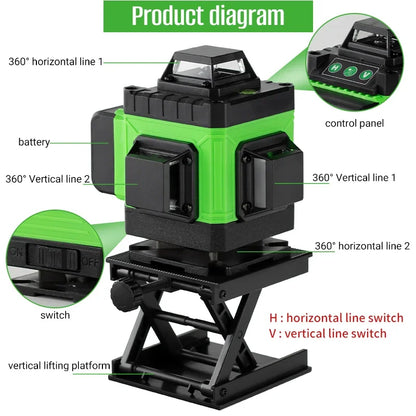 HILDA 4D 16 Lines Green Laser Level